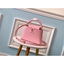 Louis vuitton original Ostrich pattern CAPUCINES Mini M44611 Eau de Rose JH01046Kn56