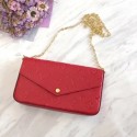 Louis Vuitton Original pochette felicie monogram empreinte shoulder bag M64064 Cerise JH00391ff76