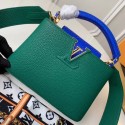 Louis vuitton original taurillon leather Capucines Mini N95509 green JH01026Fs54