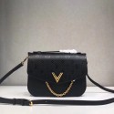 Louis Vuitton original VERY MESSENGER leather M53382 black JH01802Pe30
