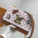 Louis Vuitton TWIST MM M44408 white&brown JH01502pT90