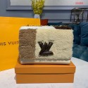 Louis Vuitton TWIST MM Original wool Leather Bag M55450 White JH00662dX32
