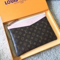 Luxury Louis vuitton original Monogram Canvas DAILY POUCH M62048 light pink JH01271Kv15