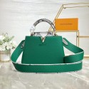 New Louis vuitton original taurillon leather Capucines BB M48865 green JH01034IR98