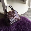 Replica 1:1 louis vuitton original Monogam vernis Alma BB M91606 Coffee JH00554YC47