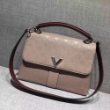 Replica 2017 louis vuitton original leather very one handle bag M42904 beige JH00791vf92
