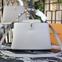 Replica Louis Vuitton CAPUCINES PM M52388 light gray JH01412Aj18