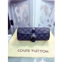 Replica Louis Vuitton Damier Graphite Canvas 3 Watch Case M47530 JH00920rH96