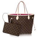 Replica Louis Vuitton Monogram Canvas Neverfull MM M41178 Pivoine JH00811Qz32