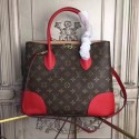 Replica louis vuitton original Leather Monogram Canvas Tote Bag M41597 red JH00435Hw86