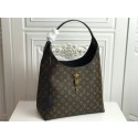 Replica Louis vuitton original monogram canvas flower hobo bag M43545 black JH00221Qz32