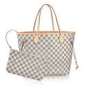 Replica Top Louis Vuitton Damier Azur Canvas Neverfull MM N41605 Rose Ballerine JH00870kC46