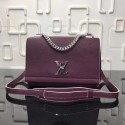 Top Knockoff Louis vuitton soft original calf leather LOCKME BB Bag M50250 purple JH00279Pd13