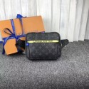 Top Louis vuitton monogram canvas waist pack SAC CEINTRE PM M42828 black JH00157Tj43
