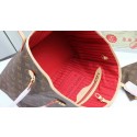Top Louis Vuitton Original Monogram Canvas Neverfull GM M40991 red JH00122oA83