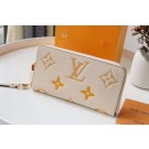 AAA 1:1 Louis Vuitton ZIPPY WALLET M80403 Cream&Saffron JH00164IL96