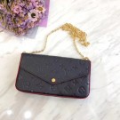 AAAAA Imitation Louis Vuitton Original pochette felicie monogram empreinte shoulder bag M64064 dark blue JH00398QQ66