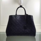 AAAAA Knockoff Louis Vuitton Monogram Empreinte Montaigne GM 41059 black JH00888qN39