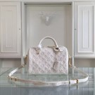 AAAAA Louis Vuitton Monogram Empreinte 25CM Tote Bag M91337 White JH01061hr50