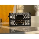 Best Louis Vuitton SINCE 1854 DAUPHINE CHAIN WALLET M69992 Gray JH00277zE83