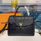 Cheap Louis Vuitton Georges MM Monogram Empreinte Original Leather M53944 Black JH00892pG43