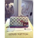Copy Louis Vuitton Damier Azur Canvas Zippy Illustre Wallet 61241 White JH00885rY88