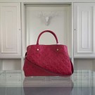 Copy Louis Vuitton Monogram Empreinte Montaigne MM 41060 red JH00877nY30