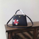 Copy Louis vuitton original noir taurillon leather Capucines BB M48665 black JH00287nY30