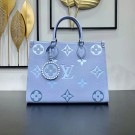 Designer Replica Louis Vuitton ONTHEGO MM M45718 Summer Blue JH00192Jz48