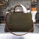 Fake 1:1 Louis vuitton original mongram empreinte MONTAIGNE PM M43660 green JH01718pg57