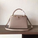 Fake AAAAA Louis Vuitton original Elegant Capucines BB Bags M94517 grey JH00255oE28