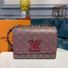 Fake Cheap Louis Vuitton M55480 Twist MM Original Leather Monogram Pop Pink JH00885Wq19
