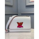 Fake Louis Vuitton Epi Leather TWIST MM M50280 white JH00503zI86