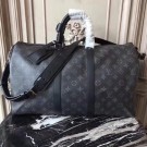 Fake Louis Vuitton Monogram Canvas Keepall 41418 black JH00273zI86