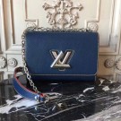 Fashion Louis vuitton original epi leather TWIST MM M50332 dark blue JH01959fa20