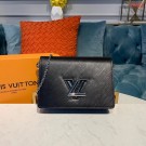 First-class Quality Louis Vuitton TWIST BELT CHAIN WALLET M68559 black JH00682JF90