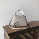High Quality Imitation Louis vuitton original taurillon leather CAPUCINES PM M54892 grey JH01985YP94