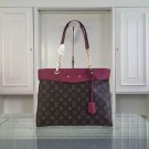 Imitation AAAAA Louis Vuitton Monogram Canvas Pallas Shopper M51197 Burgundy JH00974Af81