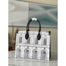 Imitation Louis Vuitton ONTHEGO MM M59264 Black and White JH00003ox12