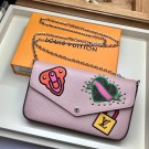 Imitation Louis Vuitton POCHETTE FELICIE M63726 Rose Ballerine Pink JH01356dP73