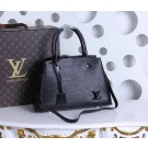Knockoff 1:1 Louis Vuitton Epi Leather Montaigne MM Tote Bag M41056 Black JH00911Wj74