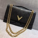 Knockoff 2017 louis vuitton original leather very chain bag M42899 black JH00812Nf40