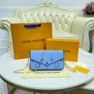 Knockoff AAAAA Louis Vuitton FELICIE POCHETTE M80498 Summer Blue JH00197bP60