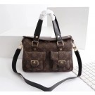Knockoff Louis vuitton manhattan monogram canvas handbags M43482 black JH00317ll66