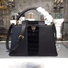 Knockoff Louis vuitton original CAPUCINES BB M94755 black JH01599nE34