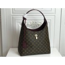 Knockoff Louis vuitton original monogram canvas flower hobo bag M43545 purple JH00222Nf40