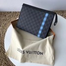 Louis vuitton Damier Graphite Clutch Bag N64444 blue JH00217lU52