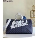 Louis Vuitton KEEPALL BANDOULIERE 55 M45874 Blue JH00042yn71