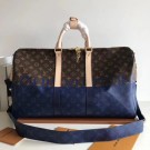 Louis Vuitton Monogram Canvas Keepall 50CM with Shoulder Strap 43861 blue.brown JH00125Sx31