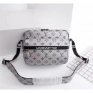 Louis vuitton monogram canvas messenger 43845 silver JH00169fj51